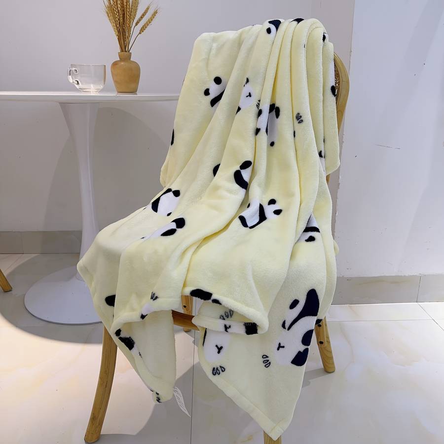 1ps Blanket Style Light Yellow Panda
