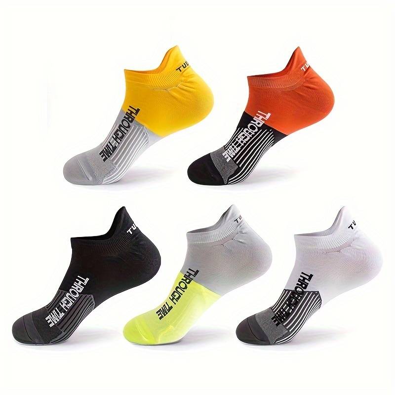 5 Pairs Of Color Matching Earrings One Size High Elastic Socks