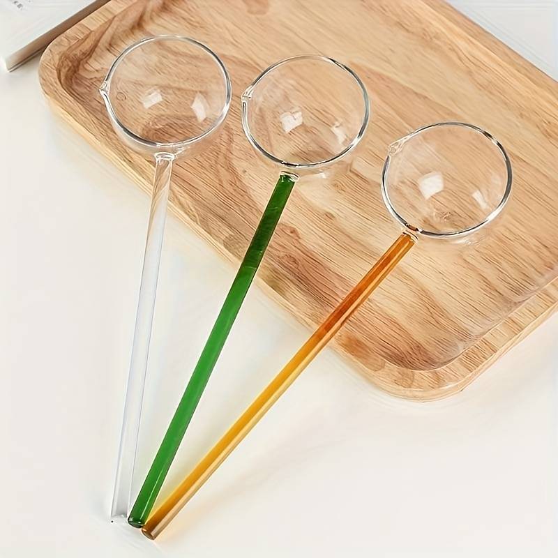 1pc Glass Dessert Spoon High Borosilicate Glass Soup Ladle Heat Resistant Cooking Utensils Suit