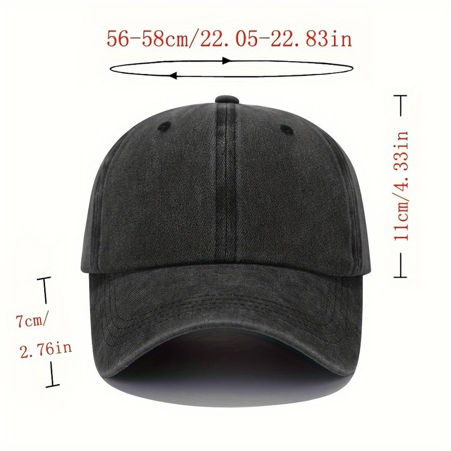 1pc Vintage Washed Cotton Baseball Cap with 3D Cat Print Adjustable Stretch Fit Lightweight All-S