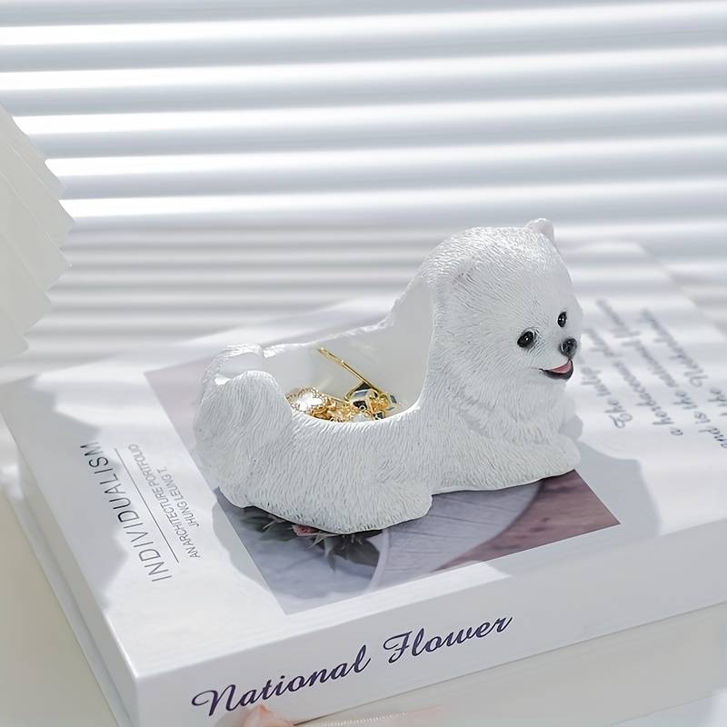 1pc Classic Resin Irregular Shape Animal Theme Dog Decorative Ashtray for Dog Lover