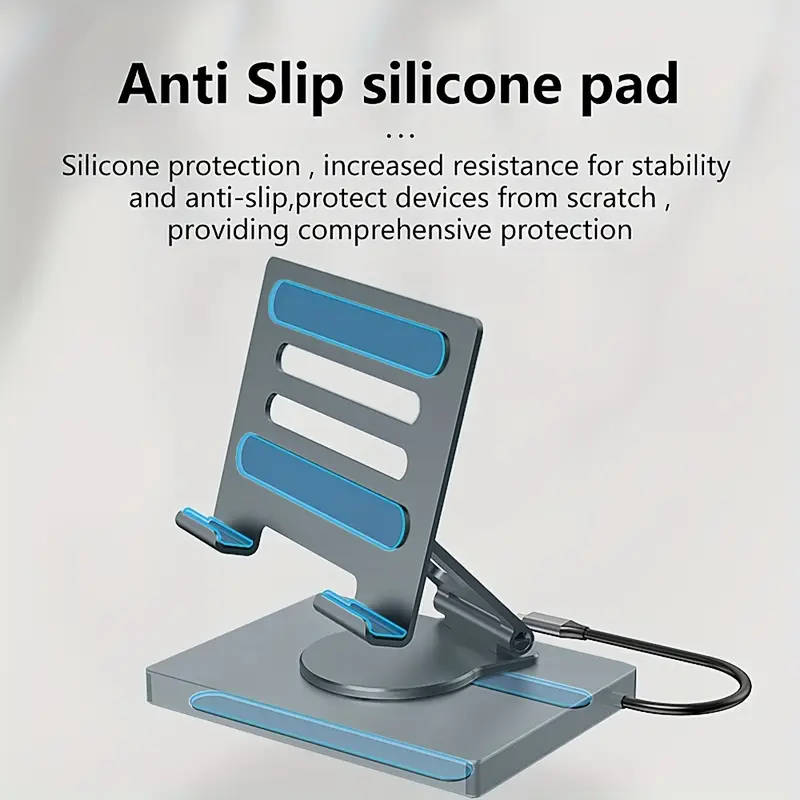 Multifunction Type C Docking Station and Adjustable Aluminum Tablet and Laptop Stand