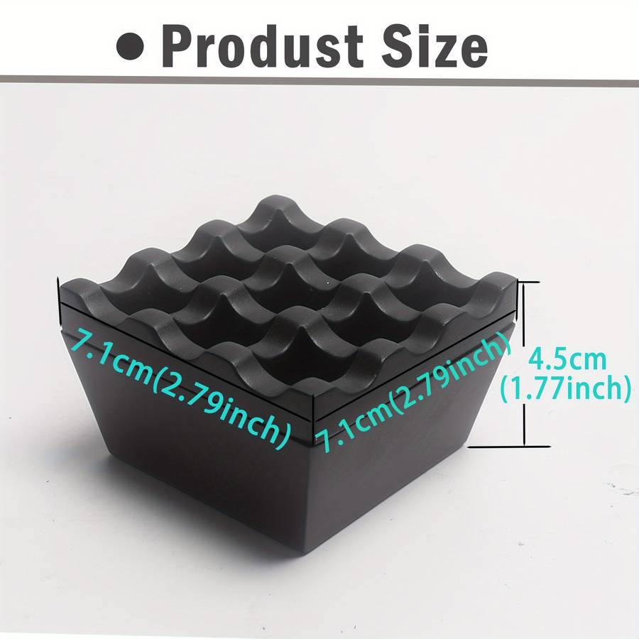 1pc Classic Metal Ashtray for Cigarettes Cigars Windproof Perfect for Outdoor Use Restaurants