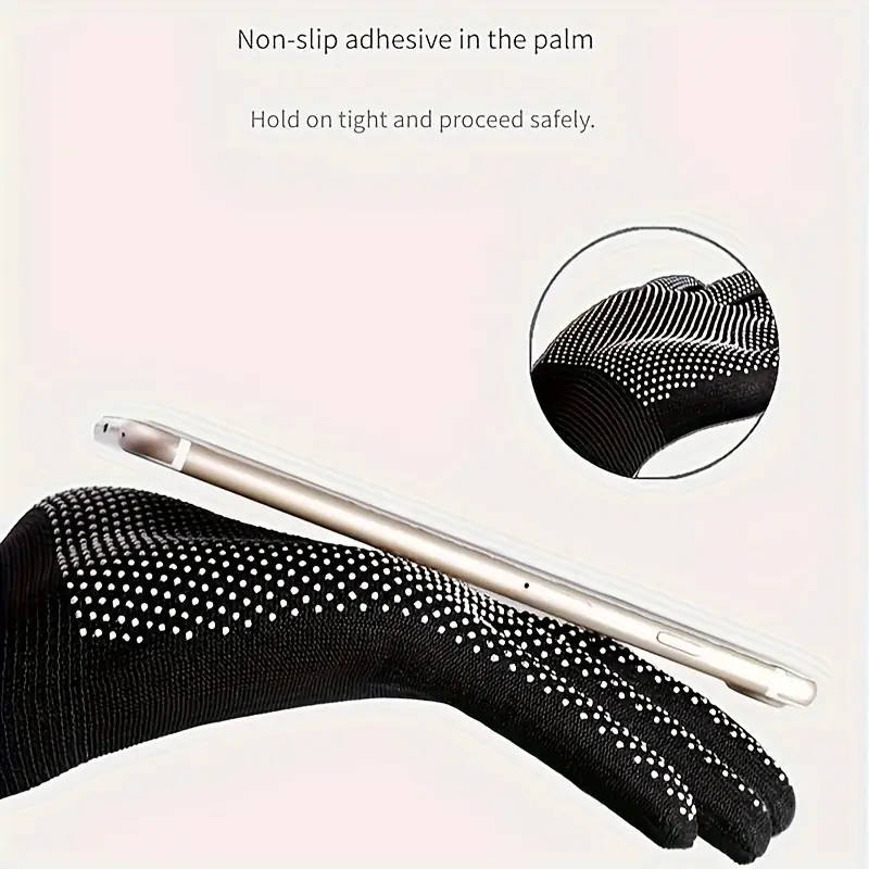 5 Pairs Unisex Non-Slip Breathable Polyester Knit Gloves