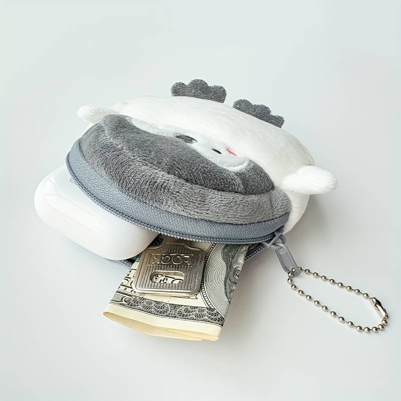 1pc A Cute Plush Coin Purse That Can Hold Lipstick And Bank Cards Perfect for Everyday Storage And
