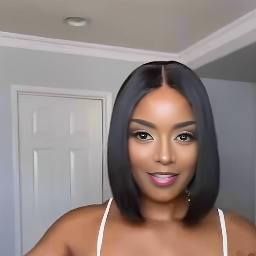 1Pc Black 30.48cm Fashion Design Wig