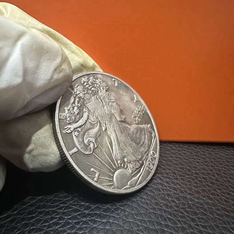 Liberty Patriotic Iron Silver-Plated Replica Coin, 1OZ Collectible Bullion