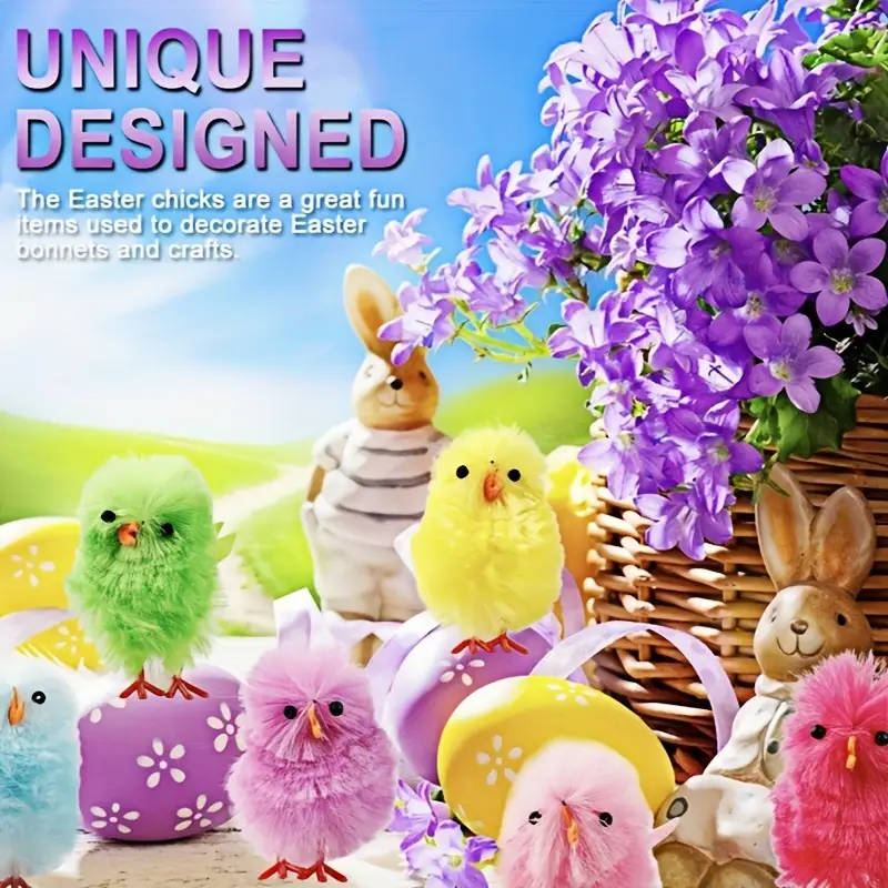 18-Piece Assorted Mini Easter Chick Decorations