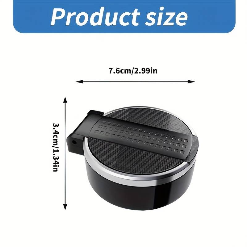 1pc Fit Car Ashtray with Lid Sleek Odor-Resistant ABS Cigarette Holder Cup Holder Compact Des