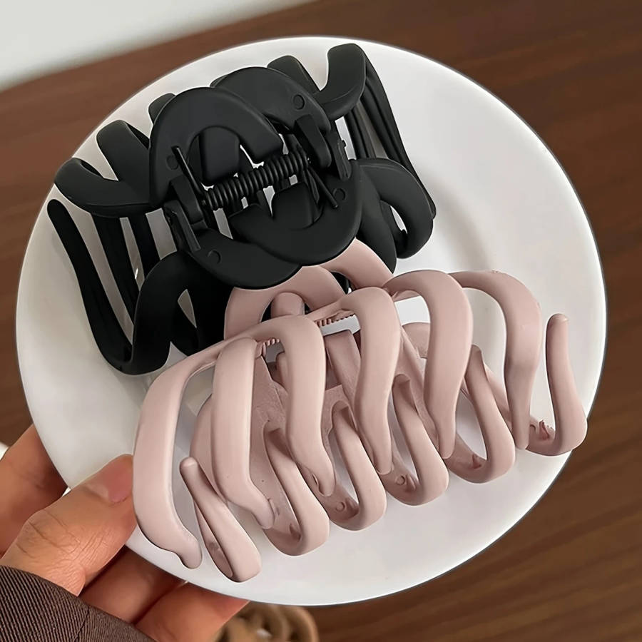 4 Large Matte Hair Claw Clips