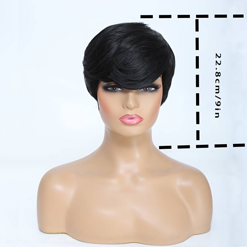 1Pc Black B 15.24cm Fashion Design Wig