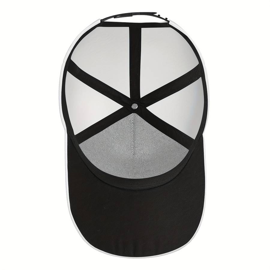 1pc Lightweight Quick-Dry Baseball Cap with Eiffel Tower Postmark Design Sporty Polyester Runni