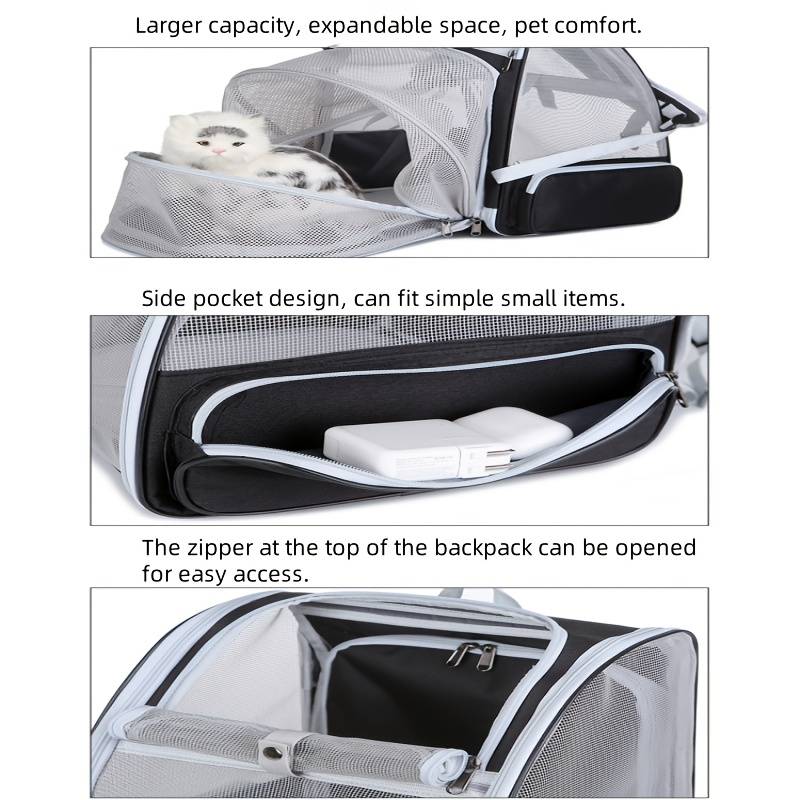 1pc Upgraded Expanded Model Graysize One size Pet Bag