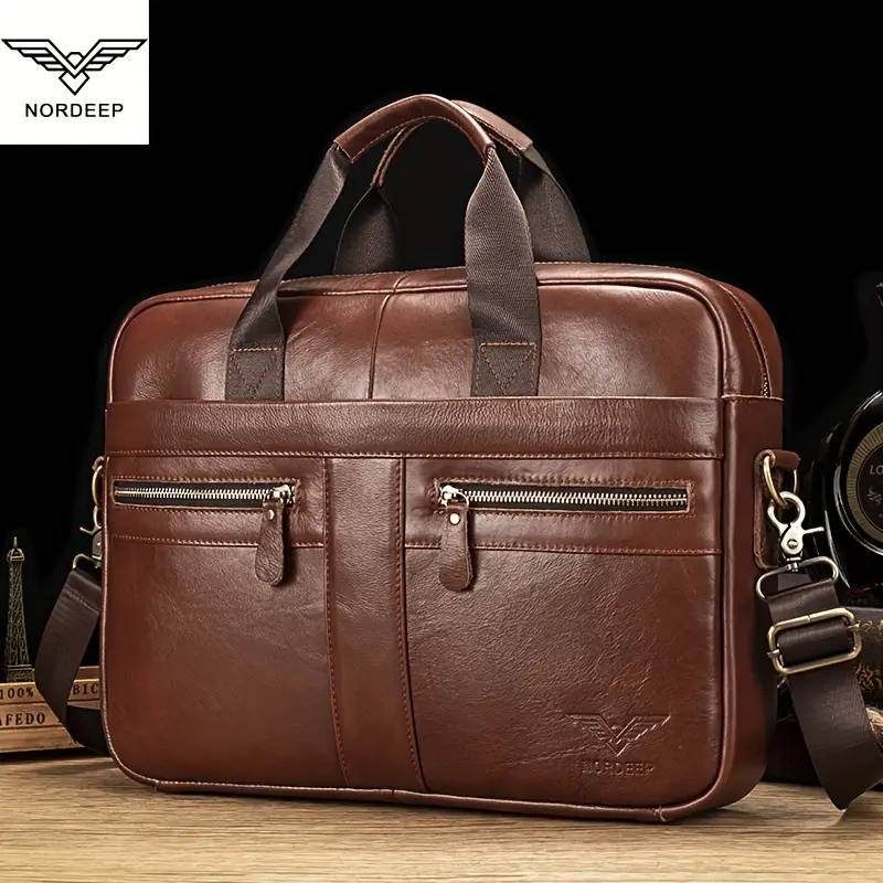 Genuine Leather Laptop Briefcase