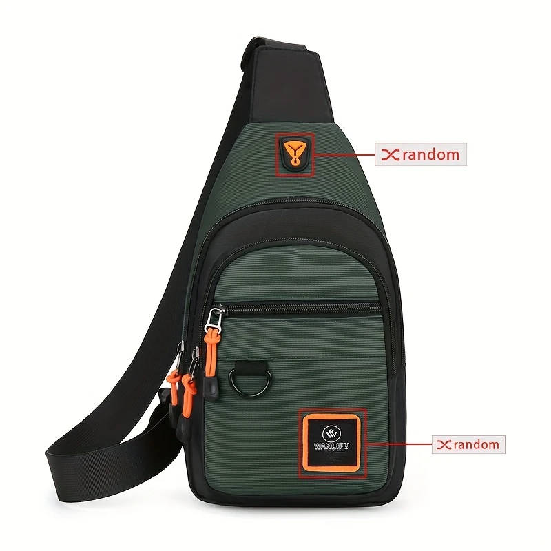 1pc Men'S Casual Outdoor Small Chest Bag Hiking And Cycling Shoulder Bag Sports Small Crossbody Bag