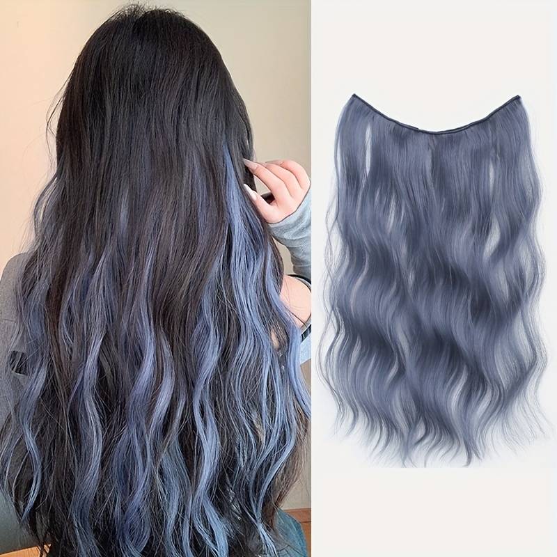 1Pc Ash Blue 55.88cm Fashion Design Wig