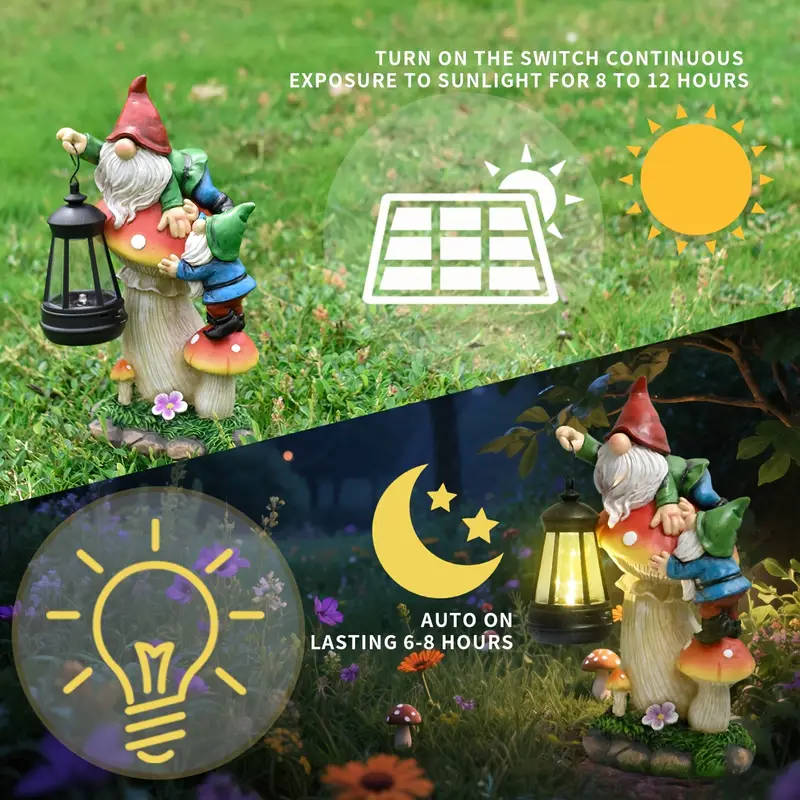 1 x Solar Garden Goblin Lantern