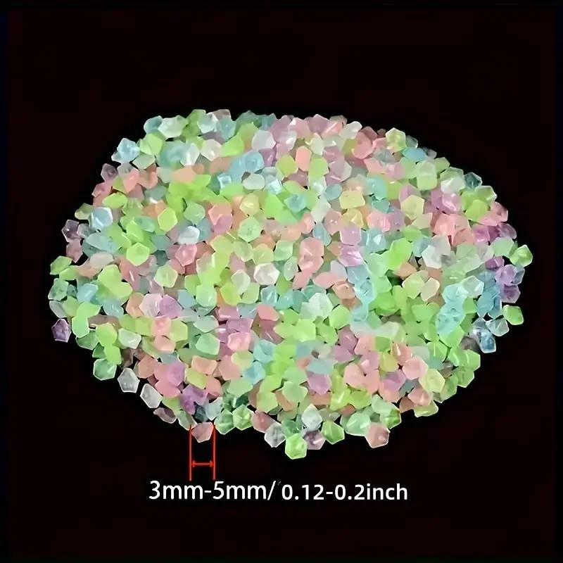 1000 Pcs Resin Luminous Pebbles