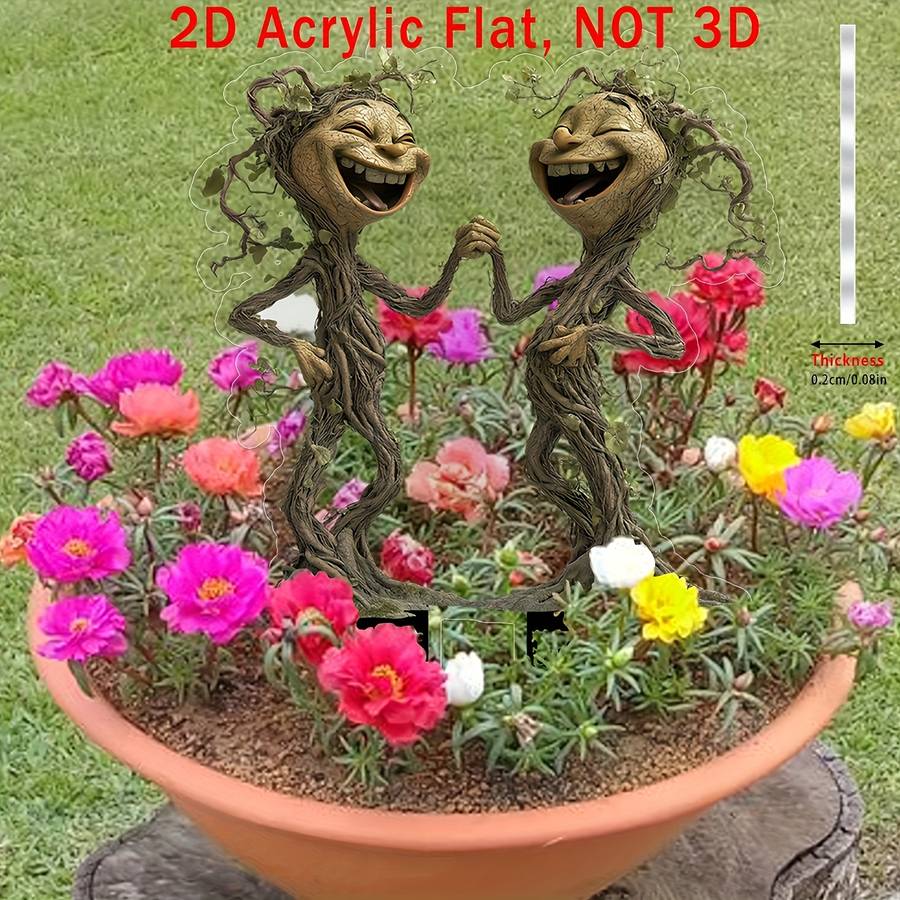1pc 2D Flat   Plane  Funny Tree Spirit Pattern Floor Decoration 19.99cm x 15.24cm Home And