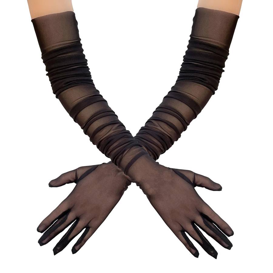 1 Pair Black Evening Party Gloves