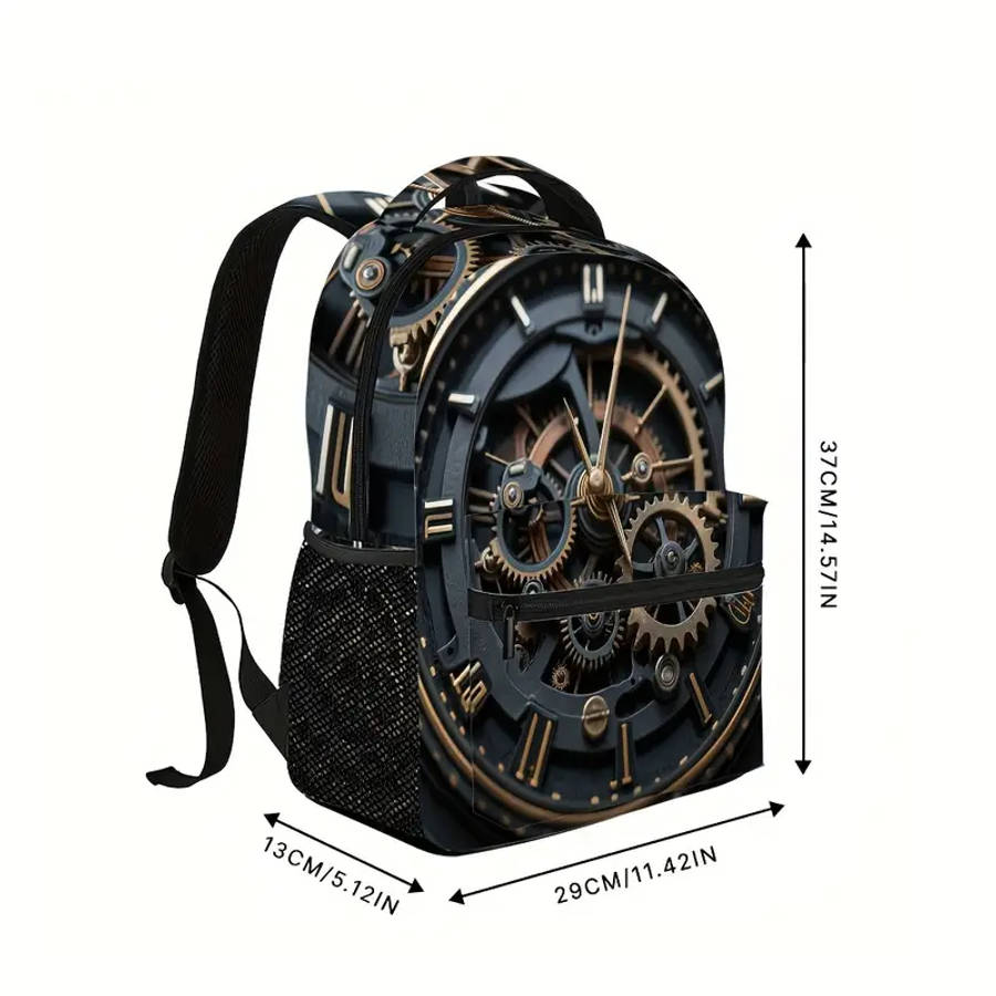 1 x Steampunk Clock Backpack With Adjustable Straps