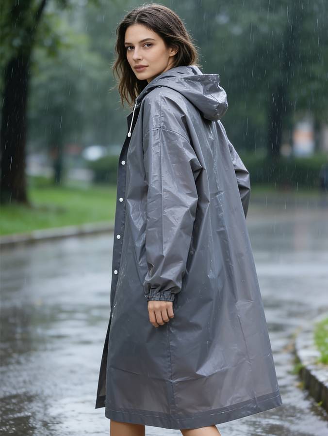 Raincoat Grey Size Asian Onesize