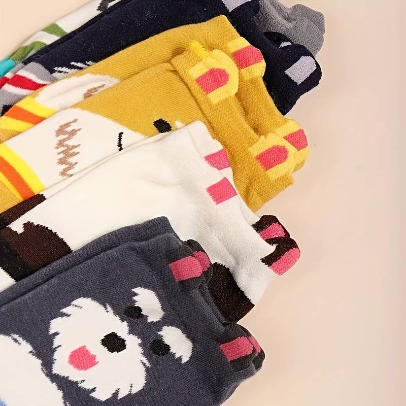 5 Pairs Policromo 7 To 10 High Elastic Socks