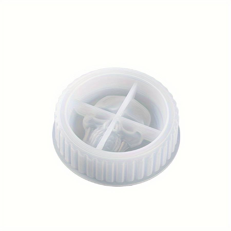 1pc DTOHO 1pc 3D Skull Head Silicone Mold 8.89 cm for Ashtray Jewelry Storage Epoxy Resin Plas