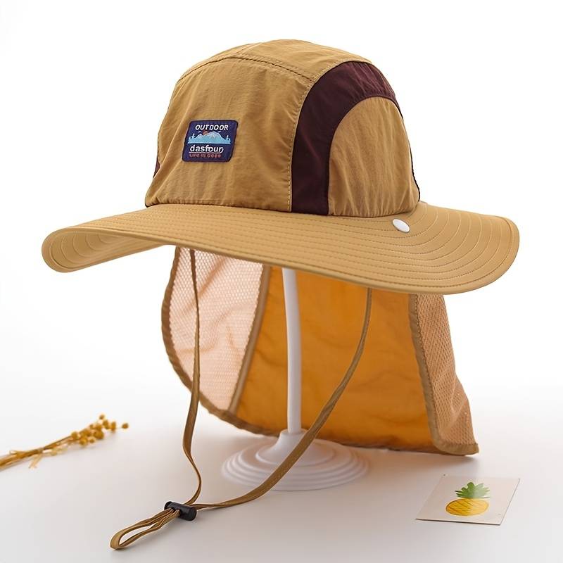1pc Japanese-Style Summer Outdoor Breathable Parent-Child Shawl Hat with a Wide Brim Suitable for