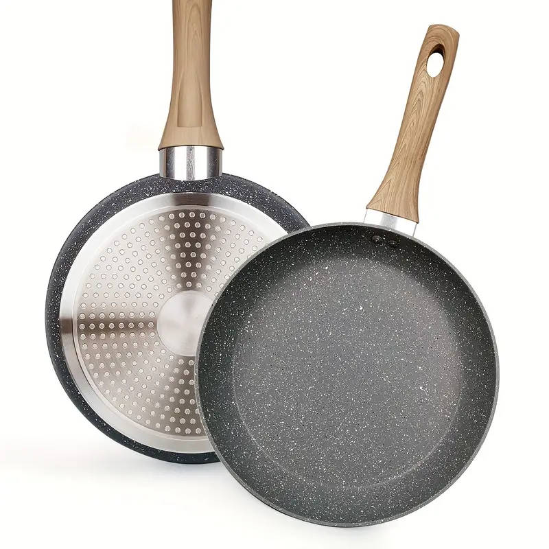 3pcs Non-Stick Pan Set Aluminum 17.78 cm - 24.13 cm - 27.94 cm Grey Foa And Pfas-Free for Kitchen Co