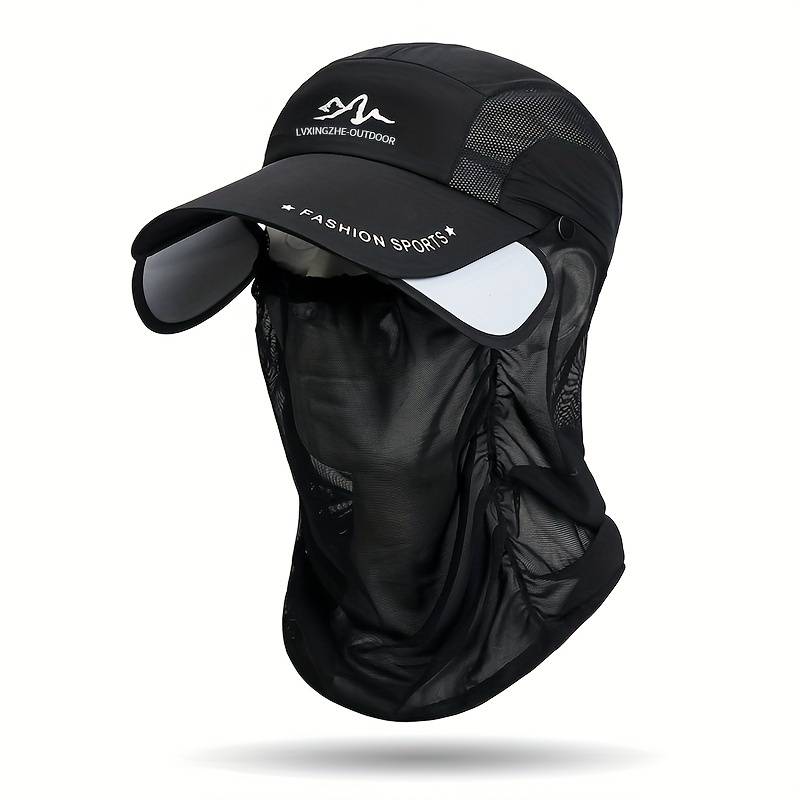 1pc Solid Color Breathable Baseball Hat With Thin Breathable Veil Lightweight Adjustable Sunscreen