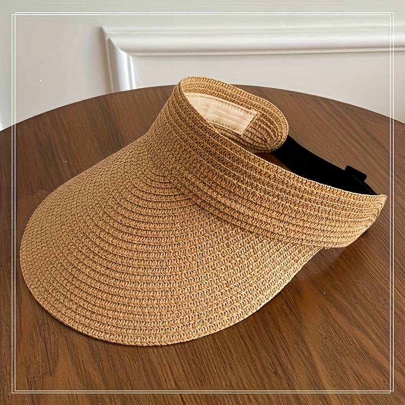 1pc  Summer Sun Hat for Women Outdoor Shade Cap with Large Brim and Foldable Top