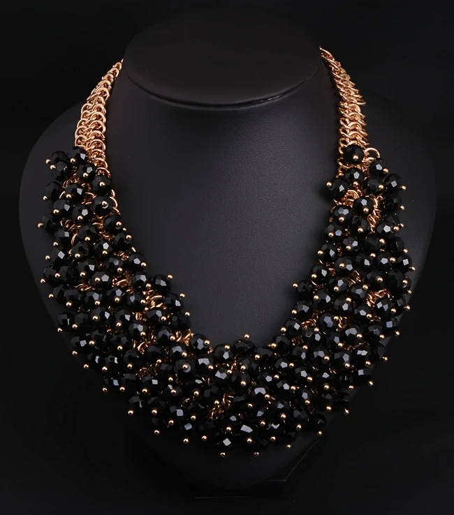 Vintage Bohemian Handmade Multi-layer Crystal Glass Necklace
