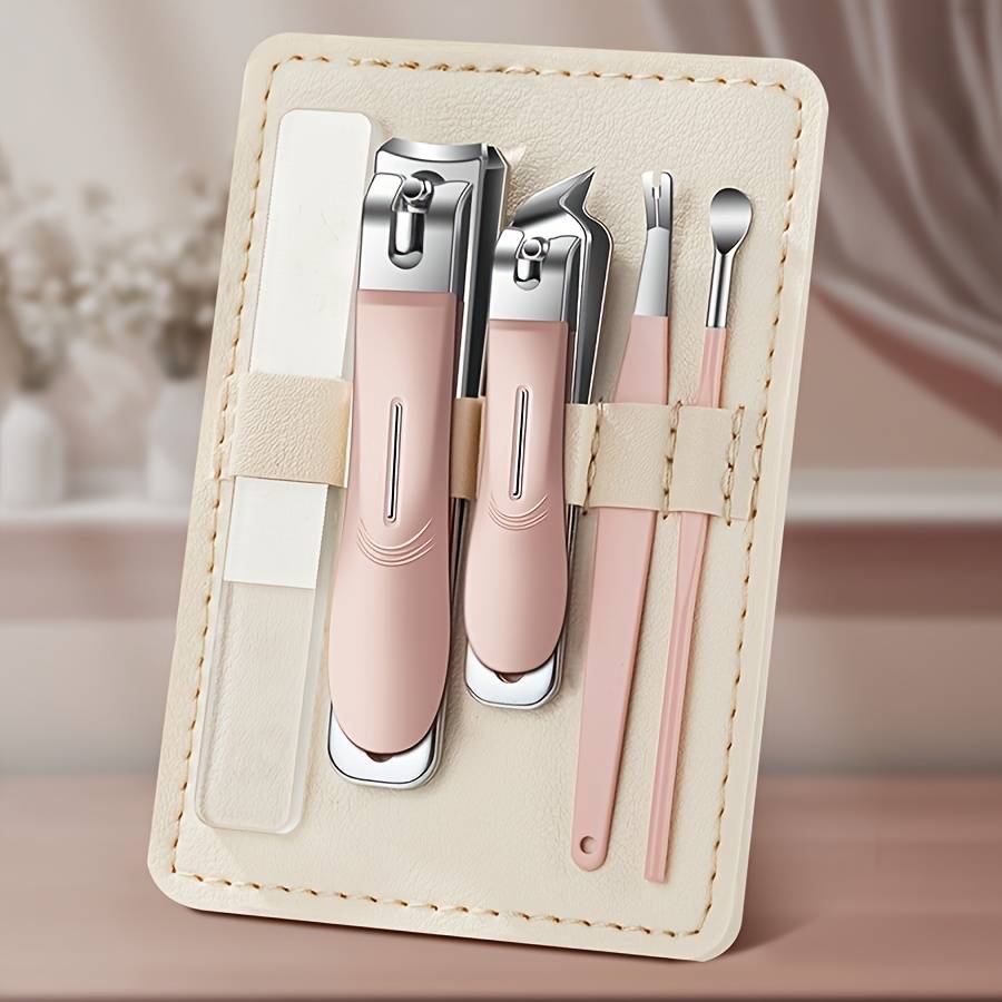 5pcs/Set Nail Clipper Set Nail Care Scissors Nail Clipper Trimmer Nail Art Tools with Portab