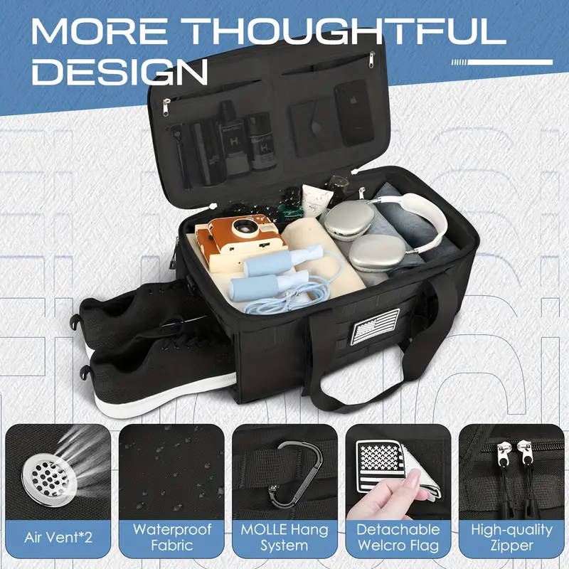 Gym bags for men women with shoe compartment 3in1 carry on bag travel