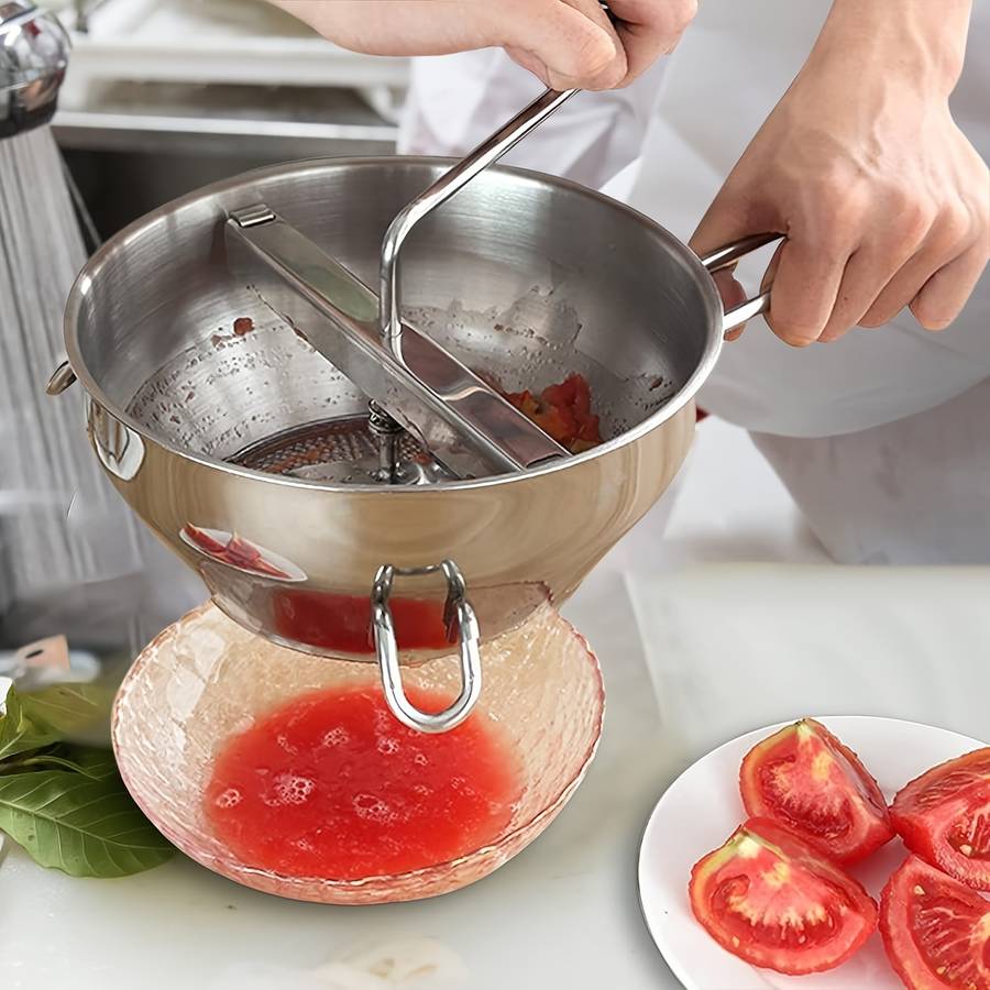 1pc Stainless Steel Jam Grinder Mashed Potatoes Grinder Food Vegetable Blender Potato Masher Vegeta