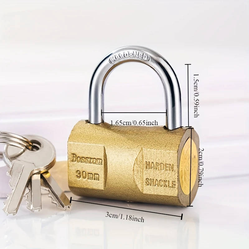 1 Pack Heavy Duty Brass Metal Safety Lock