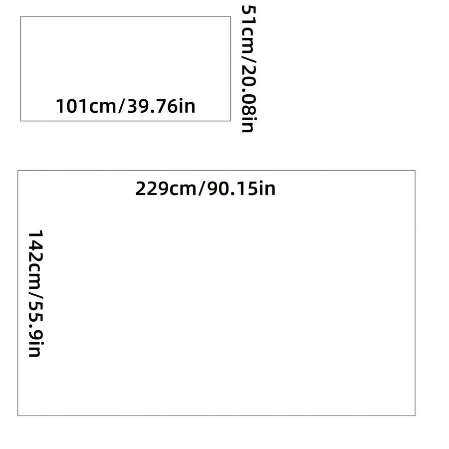 1Pc Black 51x101cm 20.08inch39.76inch Floor Mat