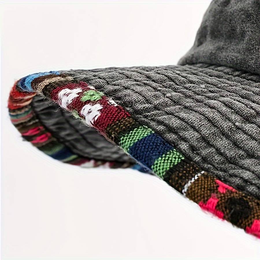 Vintage Colorful Brim Boonie Hat