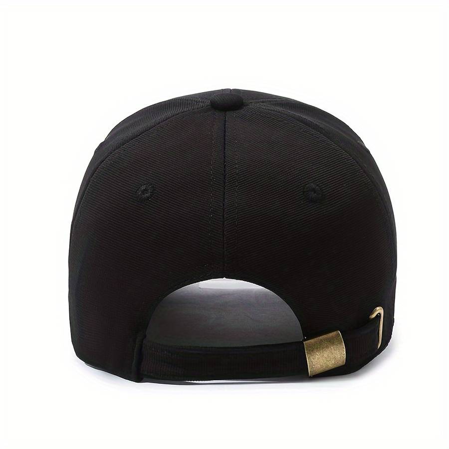 1pc Cotton Baseball Cap with Embroidered Logo Adjustable Sun Protection Hat for All Seasons H