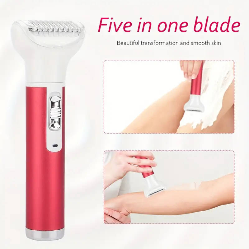 Alanes Painless 5 in 1 USB Rechargeable Electric Shaver Hair Remover