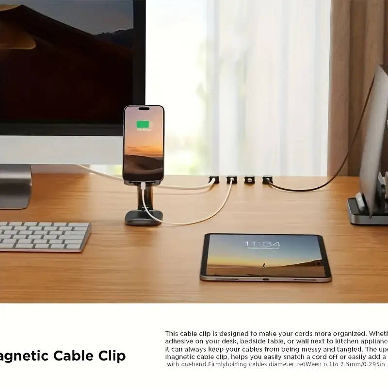 4PCS Pp Magnetic Cable Clips