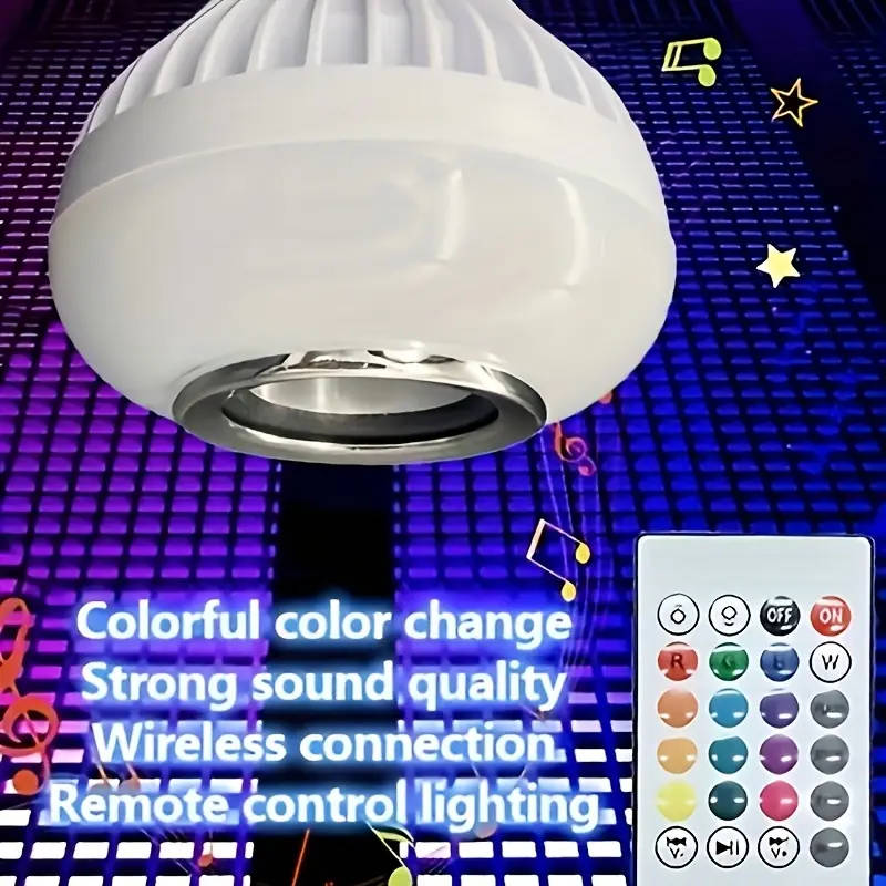 LED RGB Bluetooth Music Bulb With Remote Control