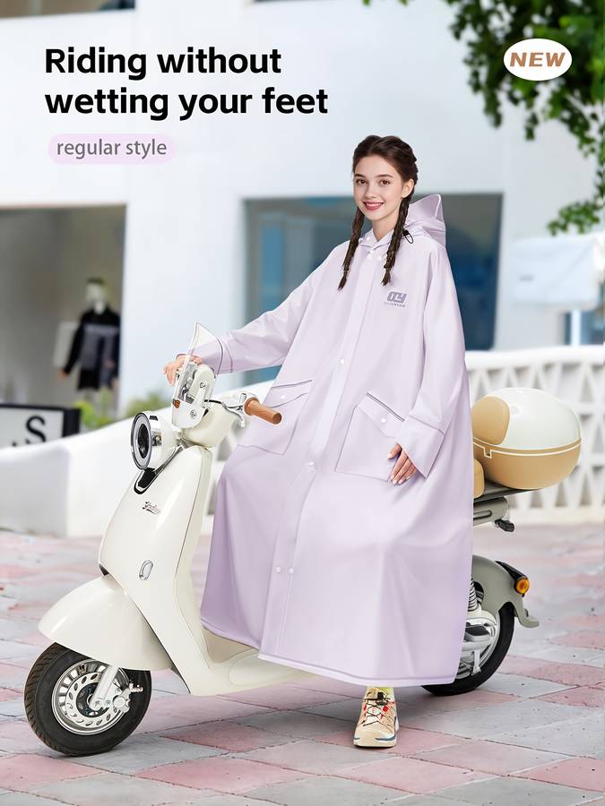 Raincoat Light Purple Size Asian M