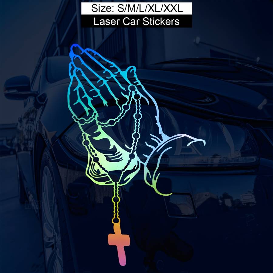1pc White Jesus Christian Themed Stickers