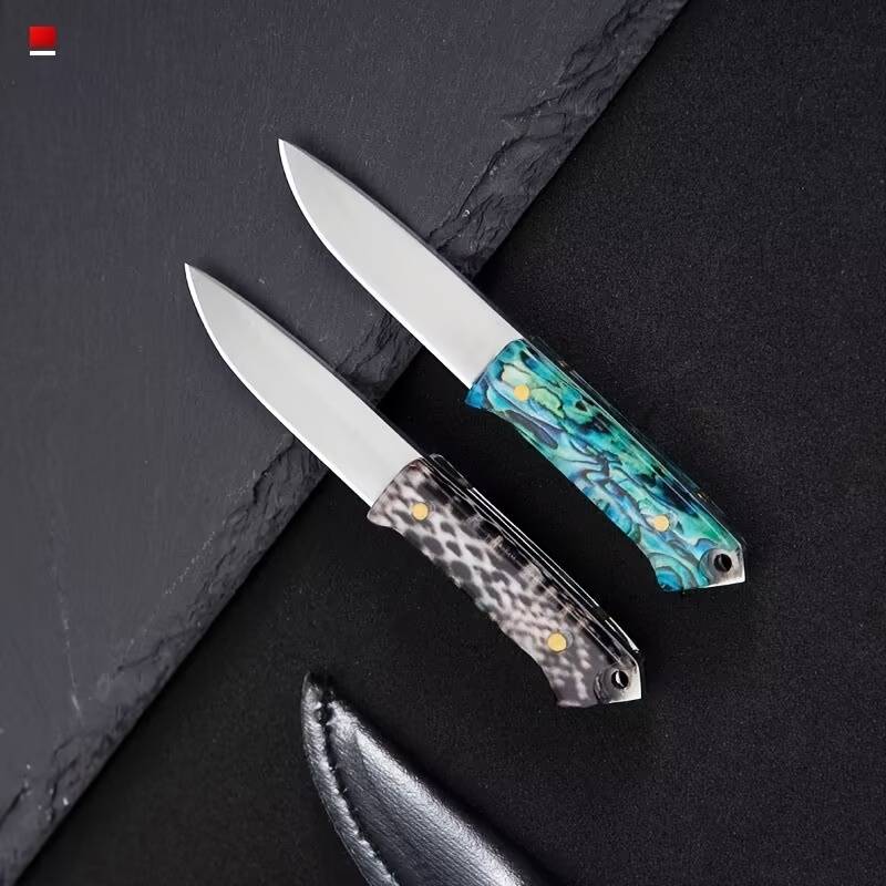 1pc Exquisite Small Straight Knife Pocket Knife Portable Stainless Steel Mini Utility Key