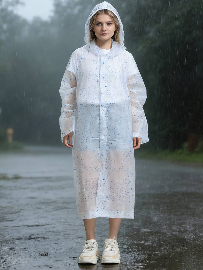 Raincoat White Size Asian Onesize