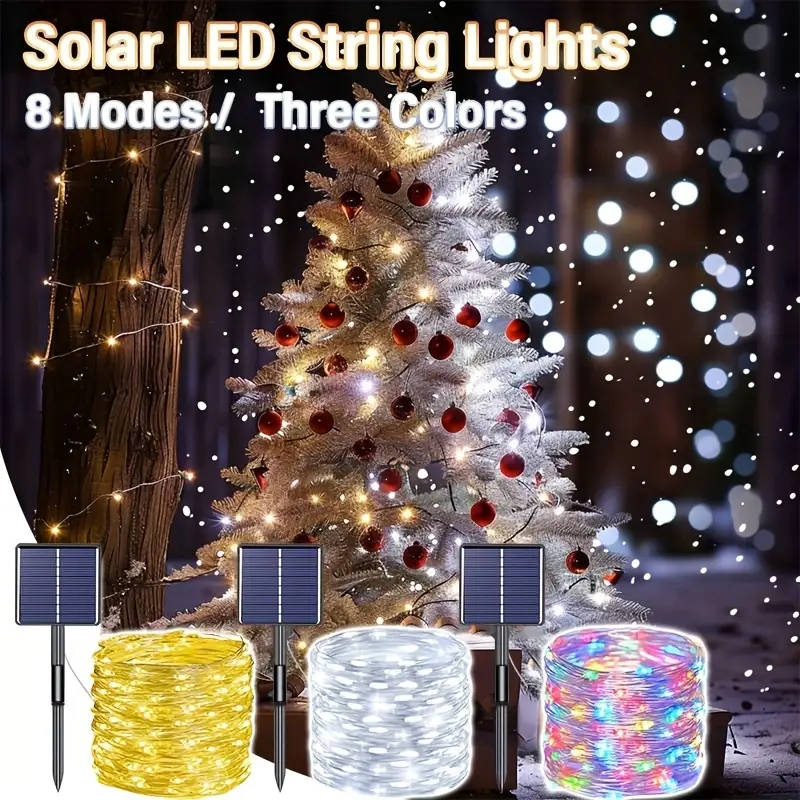 Solar Outdoor String Lights Colorful 12M