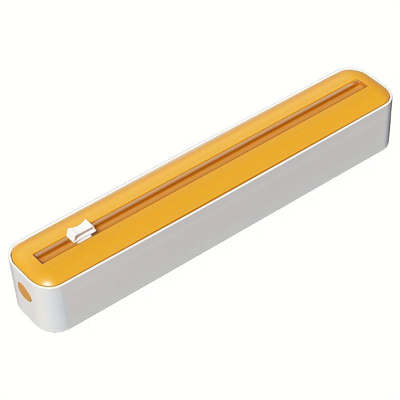 1pc Dual-Action Fresh Wrap Dispenser Cutter Multi-Purpose Kitchen Sealer for Plastic Tin Foil