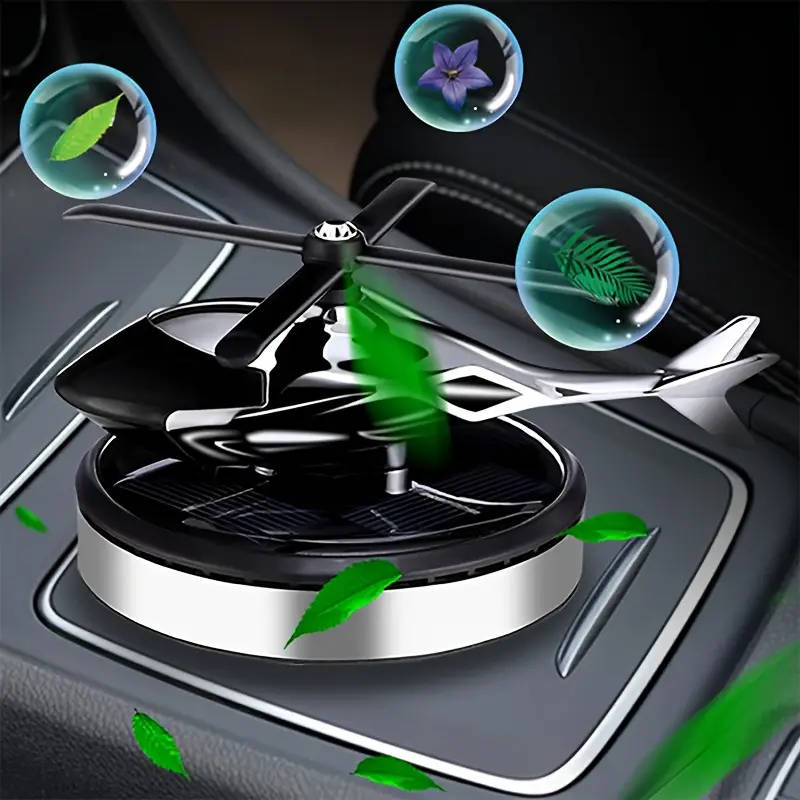 Solar-Powered Airplane Car Freshener Odor Eliminator Decorative Dashboard Accessory